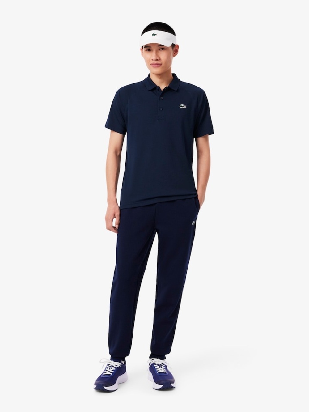 Lacost Sport Golf Polo Shirt Navy Blue Ultra Dry Size M NWOT